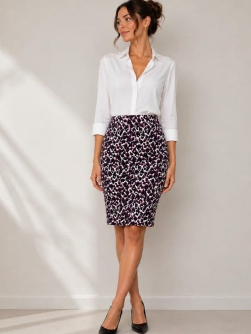 Ann Tayler Cotton Pencil Skirt Size 6